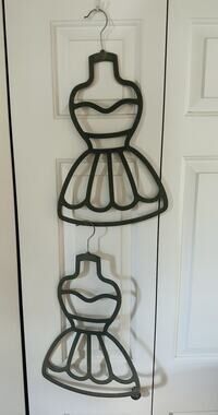 Grey Dress Form Wardrobe Organizer Hanger - Set Of 2